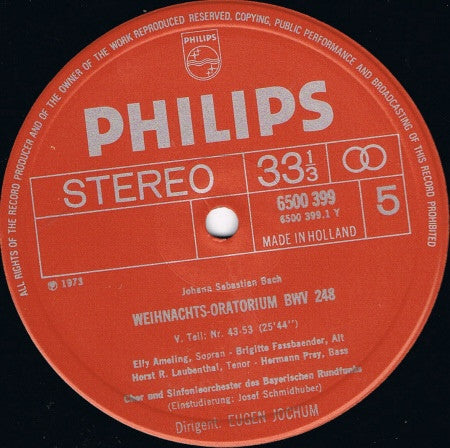 Johann Sebastian Bach - Weihnachts-Oratorium | Near Mint (NM) Near Mint (NM)-Music History