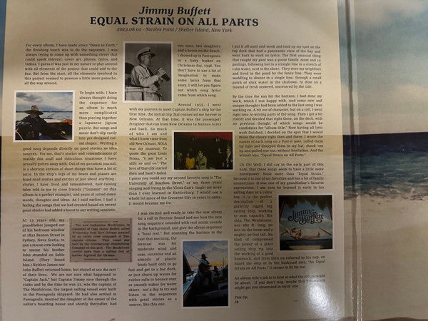 Jimmy Buffett - Equal Strain On All Parts (2xVINYL COLOR) | Mint (M) Mint (M)-Music History