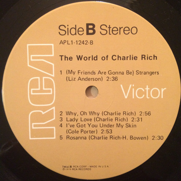 The World Of Charlie Rich / Now Everybody Knows | Mint (M) Near Mint (NM)-Music History