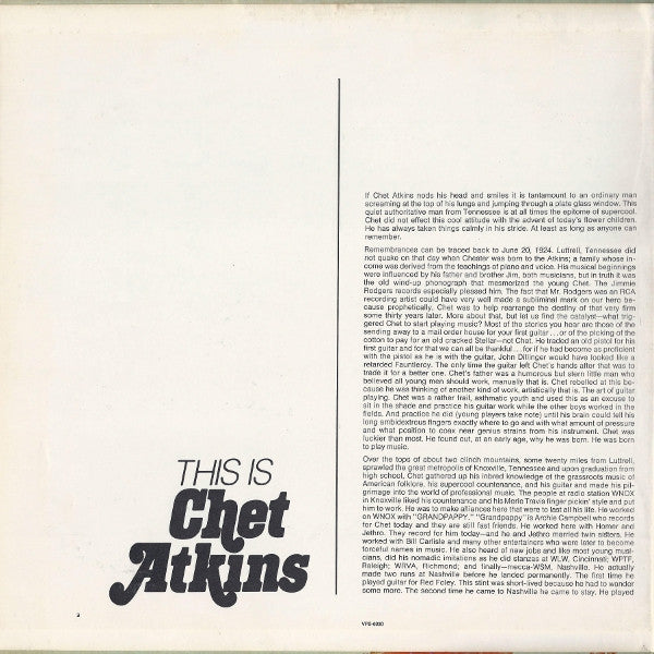 Chet Atkins - This Is Chet Atkins | Near Mint (NM) Near Mint (NM)-Music History