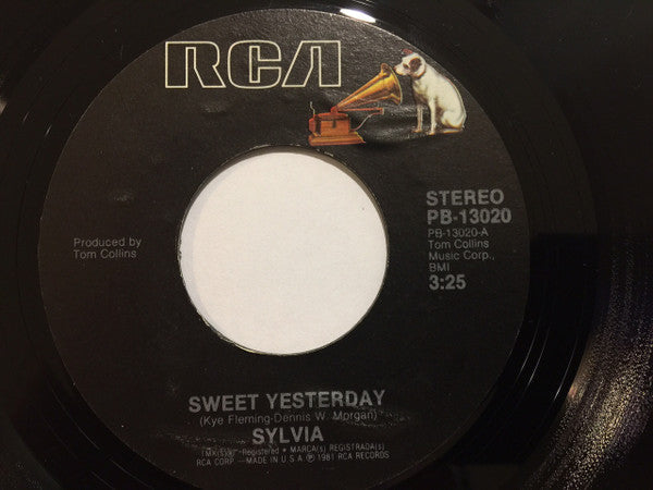 Sylvia (7) - Sweet Yesterday / I Feel Cheated | Near Mint (NM) Near Mint (NM)-Music History