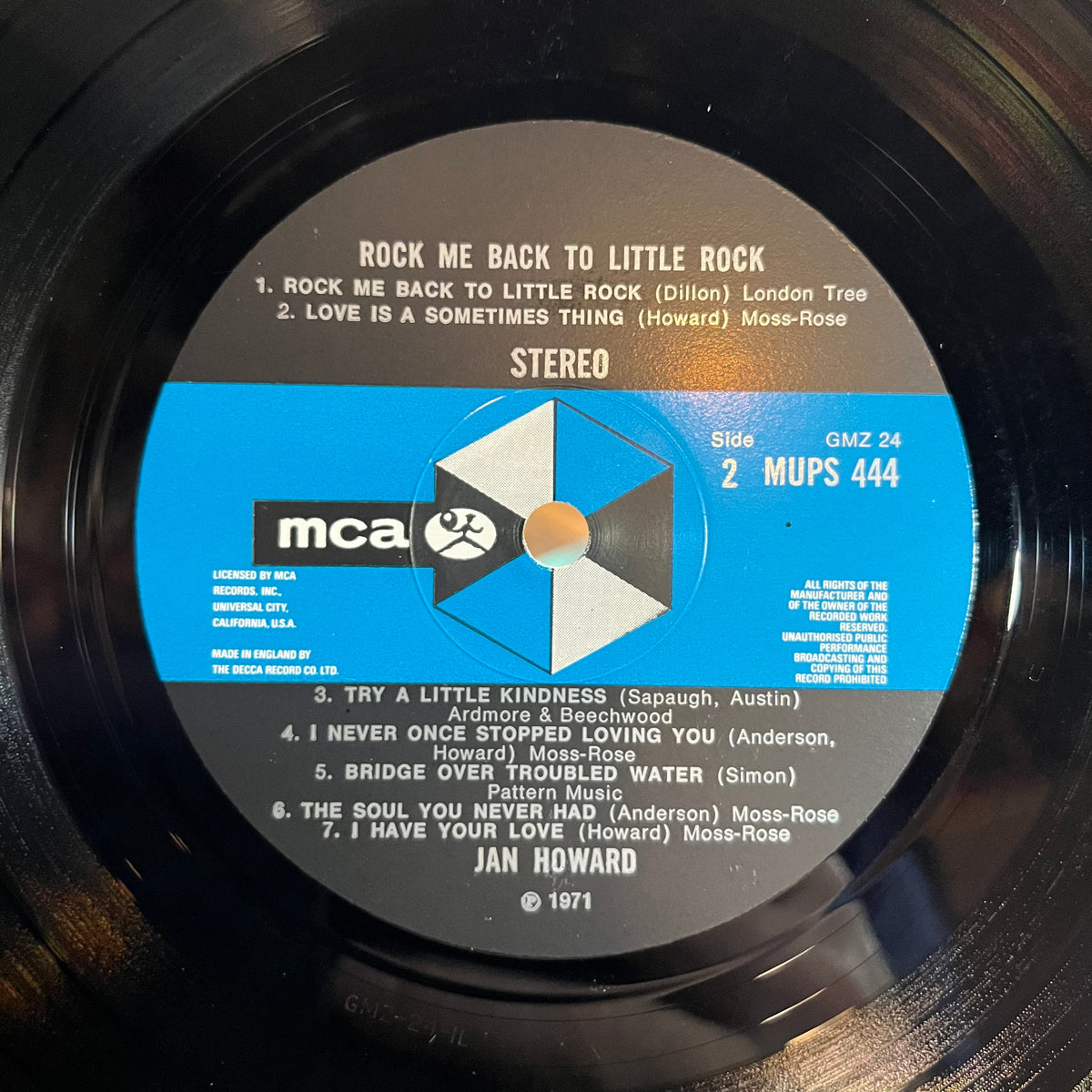 Jan Howard - Rock Me Back To Little Rock (UK VINYL) | Near Mint (NM) Near Mint (NM)-Music History