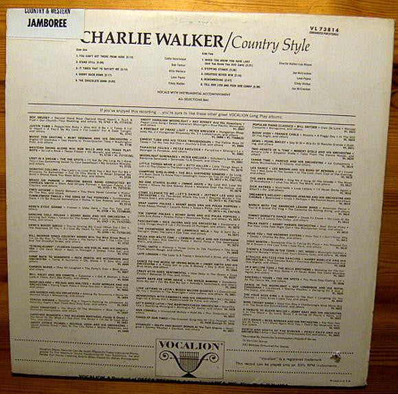 Charlie Walker (2) - Country Style | Near Mint (NM) Near Mint (NM)-Music History