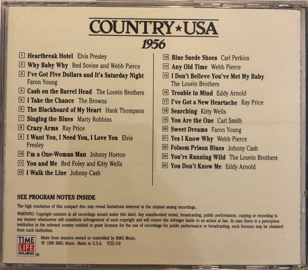 Various - Country USA 1956 (CD) | Near Mint (NM)-Music History