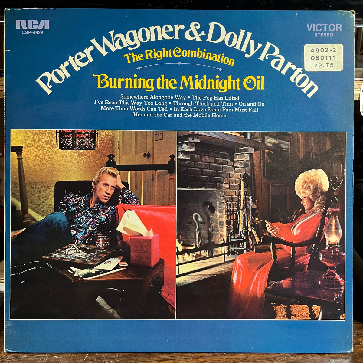 Porter Wagoner And Dolly Parton - The Right Combination Burning The Midnight Oil (GERMAN VINYL) | Near Mint (NM) Near Mint (NM)-Music History