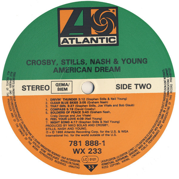 Crosby, Stills, Nash & Young - American Dream | Near Mint (NM) Near Mint (NM)-Music History