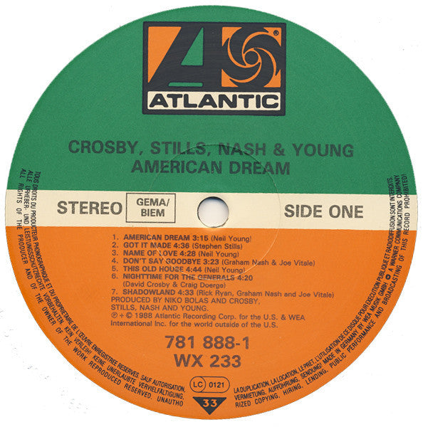 Crosby, Stills, Nash & Young - American Dream | Near Mint (NM) Near Mint (NM)-Music History
