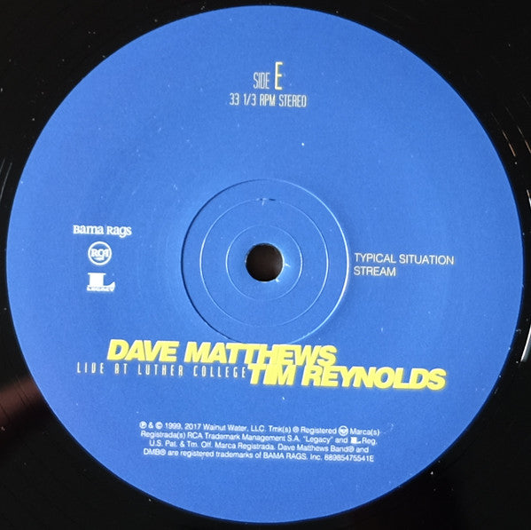 Dave Matthews & Tim Reynolds Live At Luther College RCA, Bama Rags Records Box, 150 + 4xLP, Album, RE Mint (M) Mint (M)-Music History