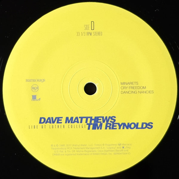 Dave Matthews & Tim Reynolds Live At Luther College RCA, Bama Rags Records Box, 150 + 4xLP, Album, RE Mint (M) Mint (M)-Music History