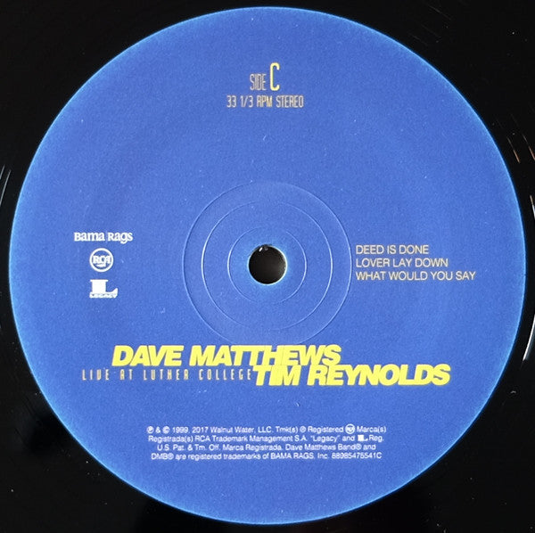 Dave Matthews & Tim Reynolds Live At Luther College RCA, Bama Rags Records Box, 150 + 4xLP, Album, RE Mint (M) Mint (M)-Music History