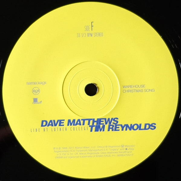 Dave Matthews & Tim Reynolds Live At Luther College RCA, Bama Rags Records Box, 150 + 4xLP, Album, RE Mint (M) Mint (M)-Music History