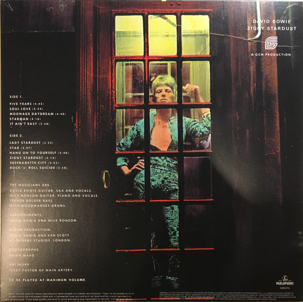 David Bowie The Rise And Fall Of Ziggy Stardust And The Spiders From Mars Parlophone, Parlophone, Parlophone, Parlophone LP, Album, RE, RM, 180 Mint (M) Mint (M)-Music History