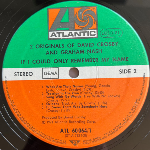 David Crosby / Graham Nash - 2 Originals Of David Crosby & Graham Nash | Near Mint (NM) Near Mint (NM)-Music History