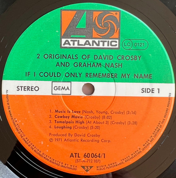 David Crosby / Graham Nash - 2 Originals Of David Crosby & Graham Nash | Near Mint (NM) Near Mint (NM)-Music History