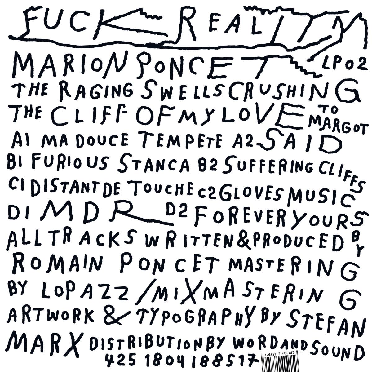 Marion Poncet - (PRESALE 09/18/26) The Raging Swells Crushing The Cliff Of My Love (VINYL 2xLP Fuck Reality FCKRLTYLP02 2026) | NEW-Music History