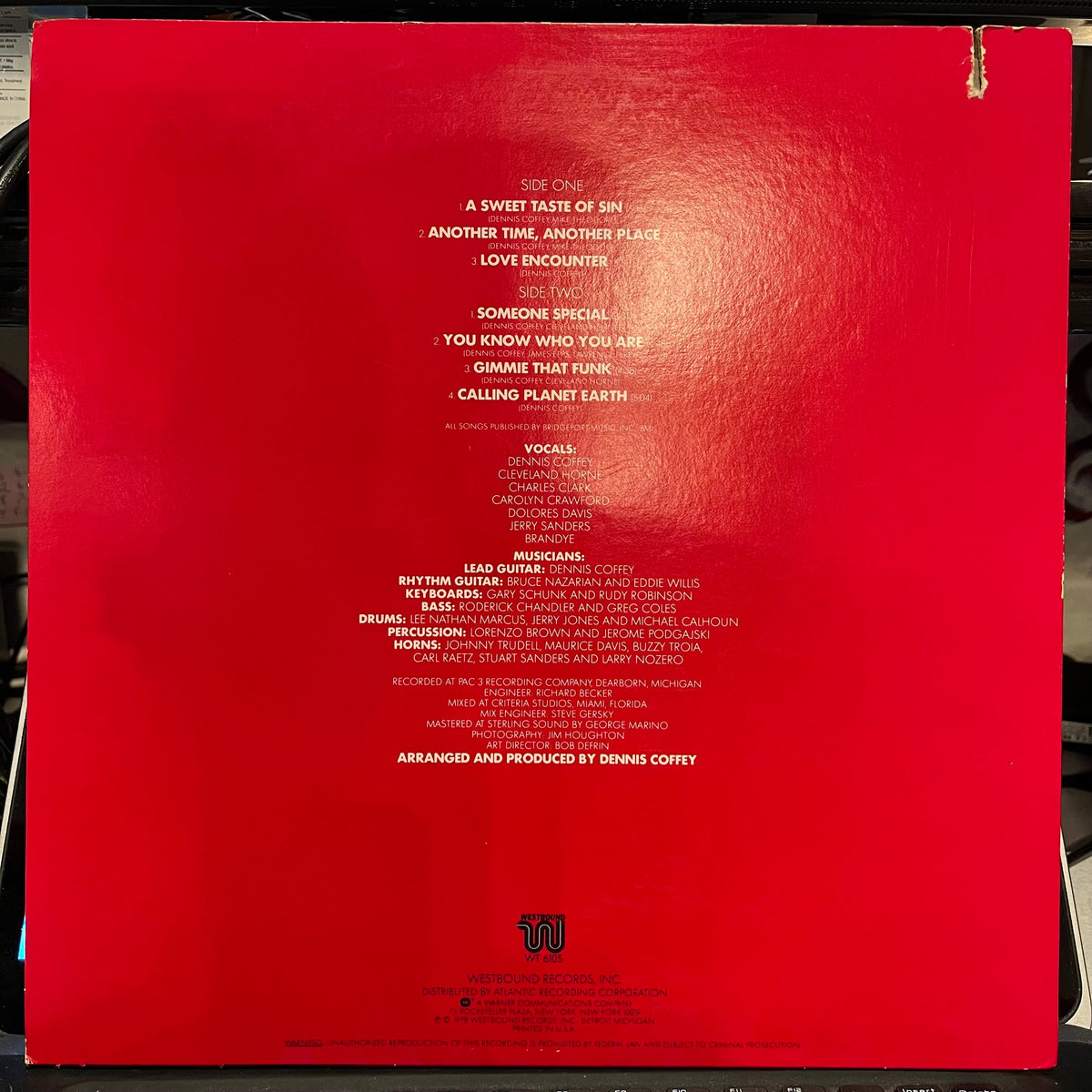 The Dennis Coffey Band - A Sweet Taste Of Sin | Near Mint (NM) Excellent (EX)-Music History