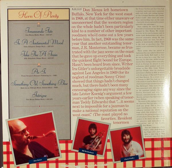 Don Menza With Chuck Findley, Bill Reichenbach (2) - Horn Of Plenty | Near Mint (NM) Near Mint (NM)-Music History