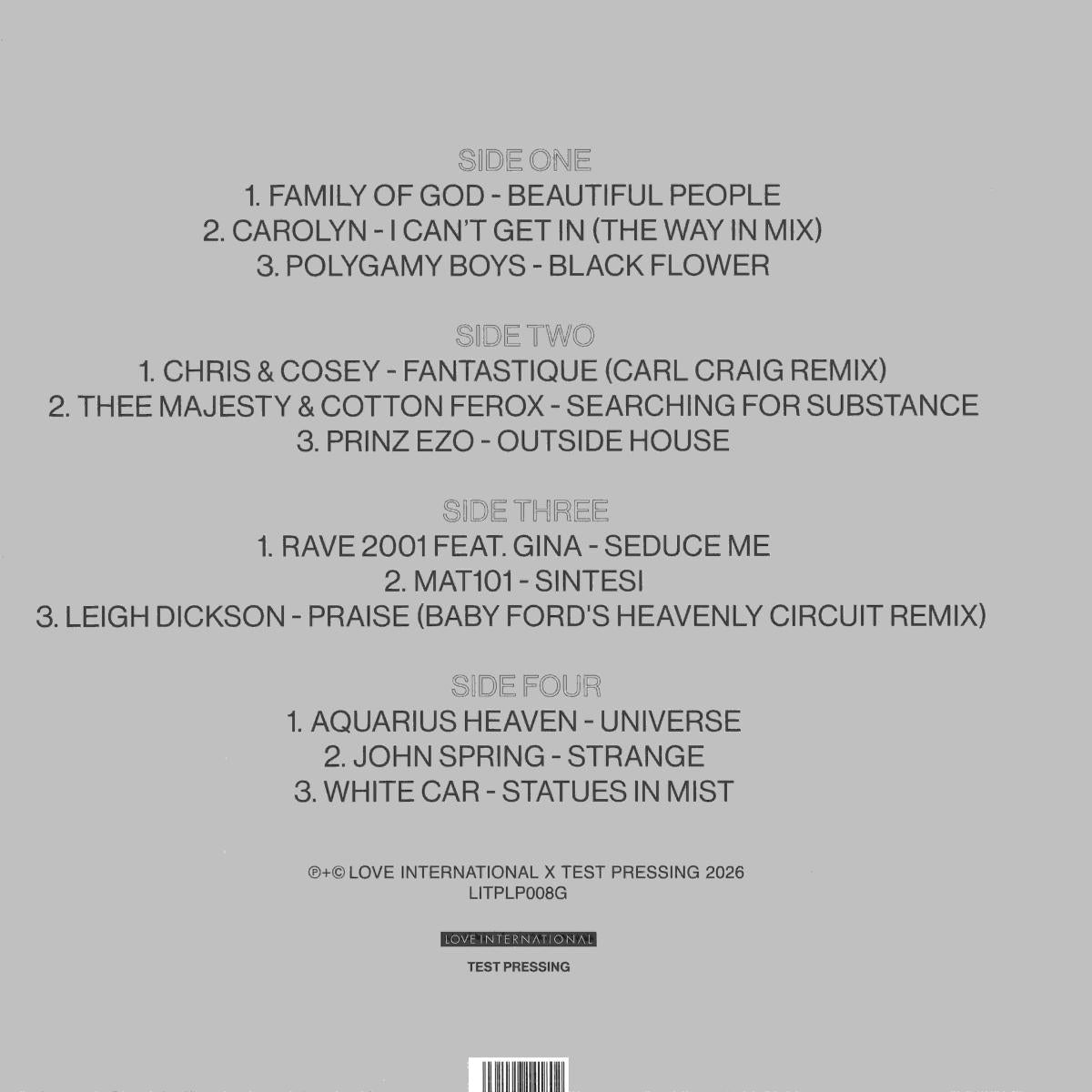 Various - Ivan Smagghe presents: The Sound of Love International #008 (GREEN VINYL 2x12" Love International Recordings x Test Pressing LITPLP008G 2026) | NEW-Music History