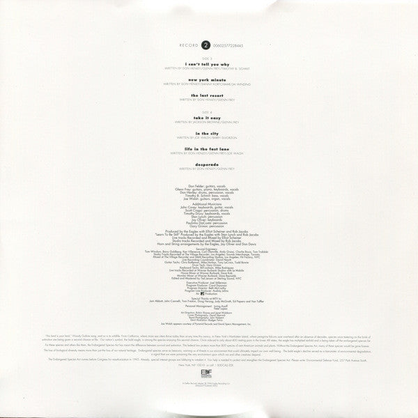 Eagles Hell Freezes Over Geffen Records, Eagles Recording Company, Universal Music Group 2xLP, Album, RE, RM, 180 Mint (M) Mint (M)-Music History
