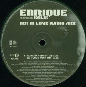 Enrique Iglesias Featuring Kelis - Not In Love Radio Mix (Black) | Very Good Plus (VG+) Very Good (VG)-Music History