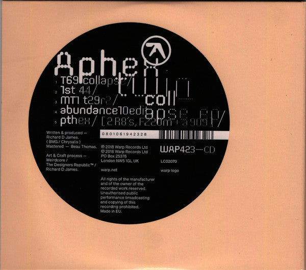 Aphex Twin - Collapse EP (CD) | Mint (M) Mint (M)-Music History