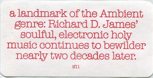 Aphex Twin - Selected Ambient Works Volume II (VINYL 3LP) | Near Mint (NM or M-) Near Mint- (NM-)-Music History