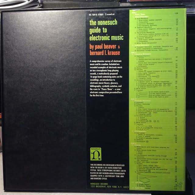 Beaver & Krause - The Nonesuch Guide To Electronic Music (2xVINYL BOXSET) | Near Mint (NM or M-)-Music History