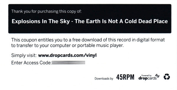 Explosions In The Sky - The Earth Is Not A Cold Dead Place | Mint (M) Mint (M)-Music History