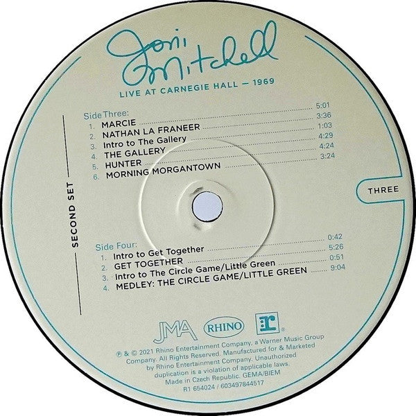 Joni Mitchell - Live At Carnegie Hall - 1969 (3xVINYL) *DISCOUNT COPY* | Mint (M) Mint (M)-Music History