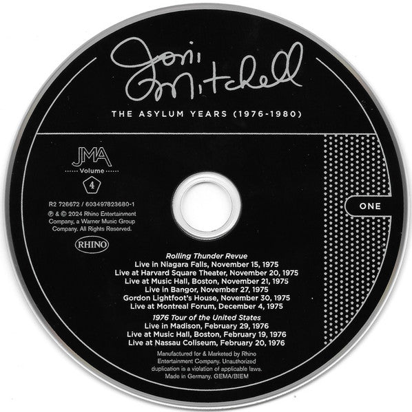 Joni Mitchell - Archives Volume 4: Asylum Years (1976-1980)(CD BOX) | Mint (M) Mint (M)-Music History