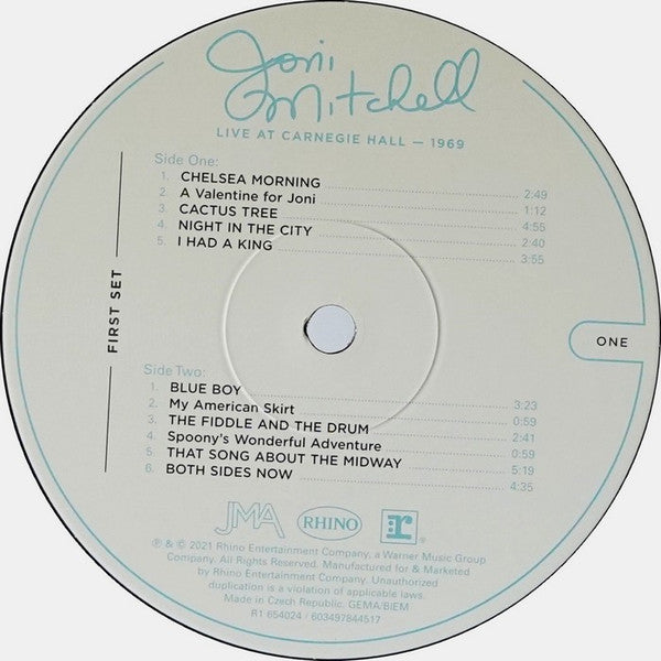 Joni Mitchell - Live At Carnegie Hall - 1969 (3xVINYL) *DISCOUNT COPY* | Mint (M) Mint (M)-Music History