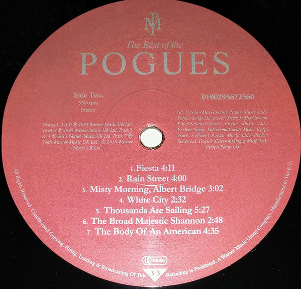 The Best Of The Pogues (VINYL)*CREASED* | Mint (M) Excellent (EX)-Music History