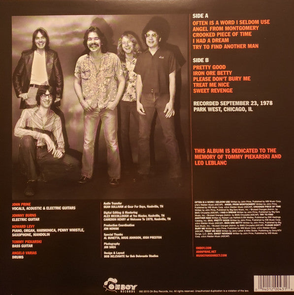 John Prine - September 78 (VINYL) | Mint (M) Mint (M)-Music History