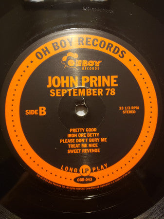 John Prine - September 78 (VINYL) | Mint (M) Mint (M)-Music History