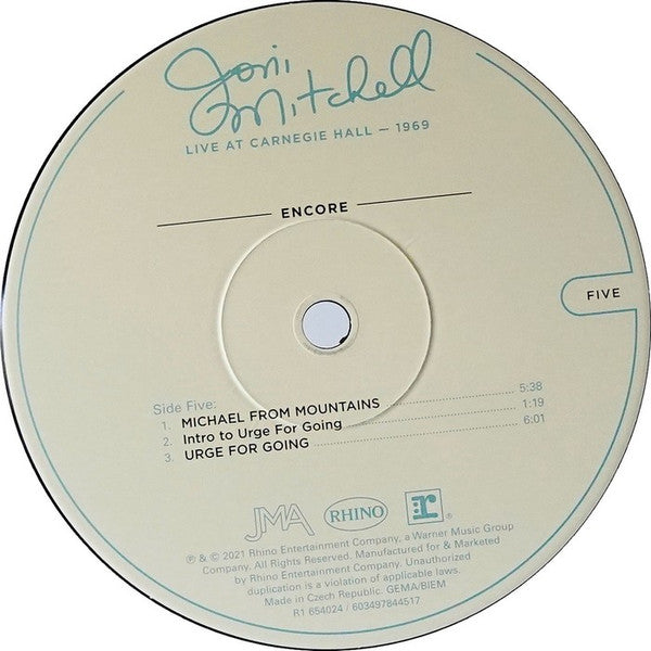 Joni Mitchell - Live At Carnegie Hall - 1969 (3xVINYL) *DISCOUNT COPY* | Mint (M) Mint (M)-Music History