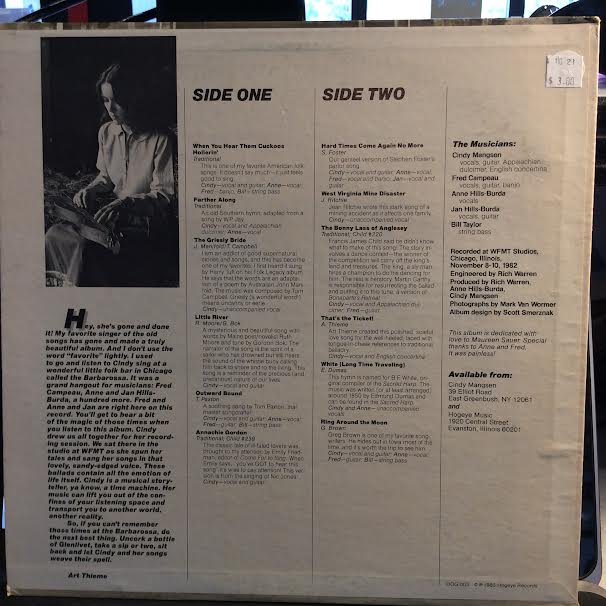 Cindy Mangsen - Long Time Traveling (VINYL) | Excellent+ (EX+) Near Mint- (NM-)-Music History
