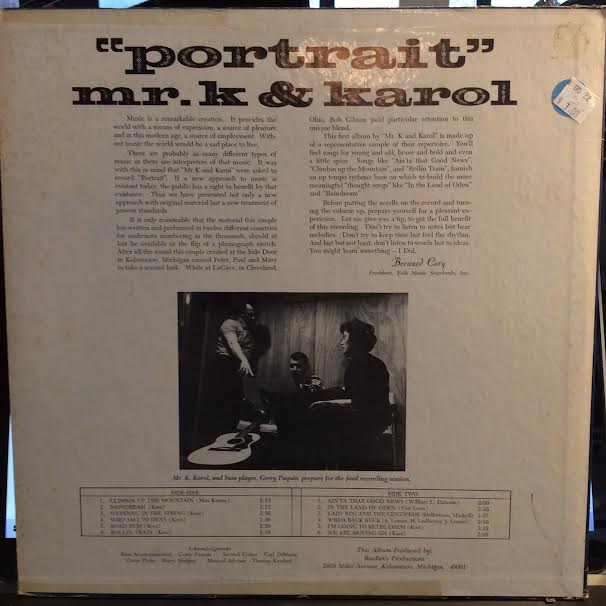 Mr. K & Karol - Portrait (VINYL) | Excellent+ (EX+) Very Good (VG)-Music History