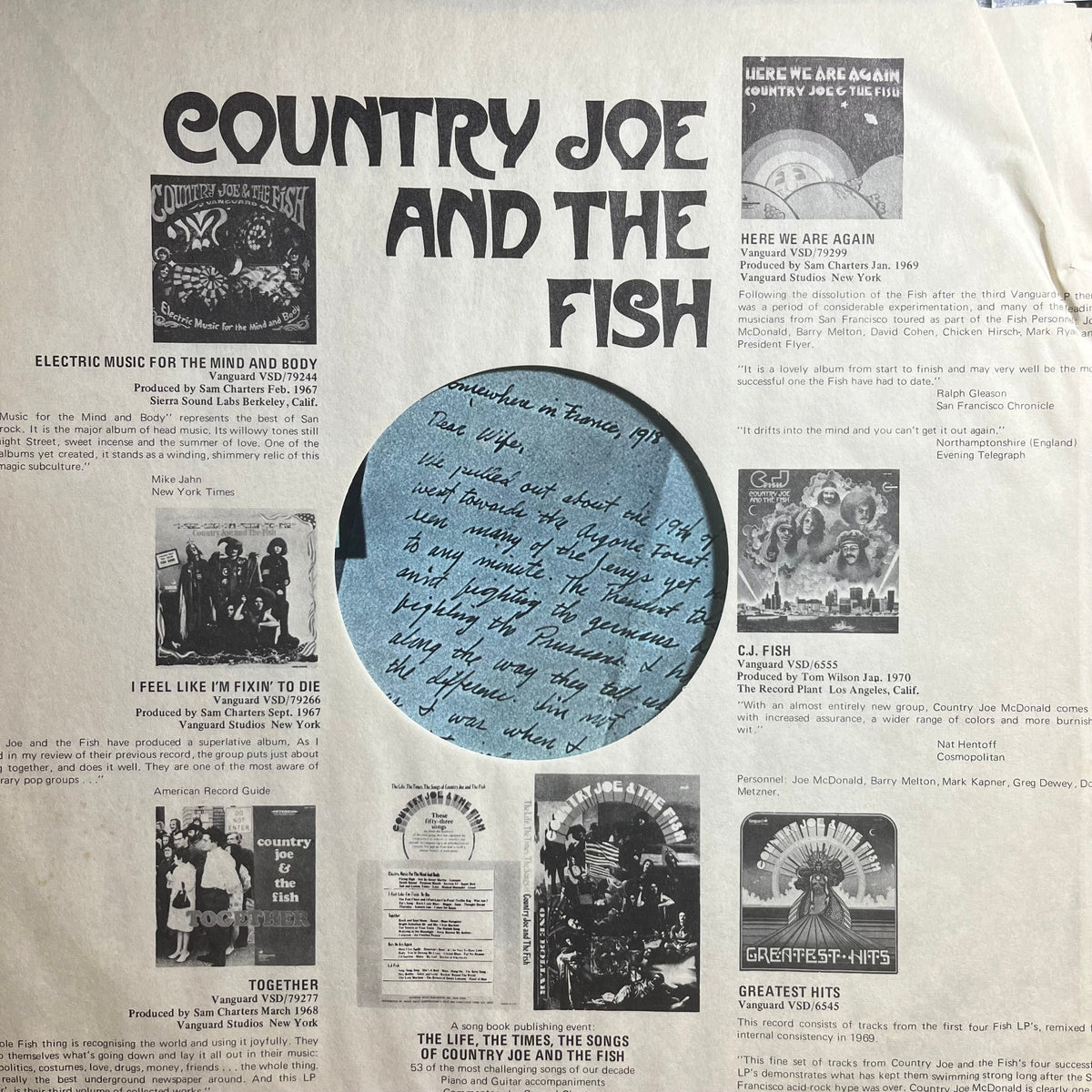 Country Joe McDonald - War War War (VINYL) | Near Mint- (NM-) Excellent+ (EX+)-Music History
