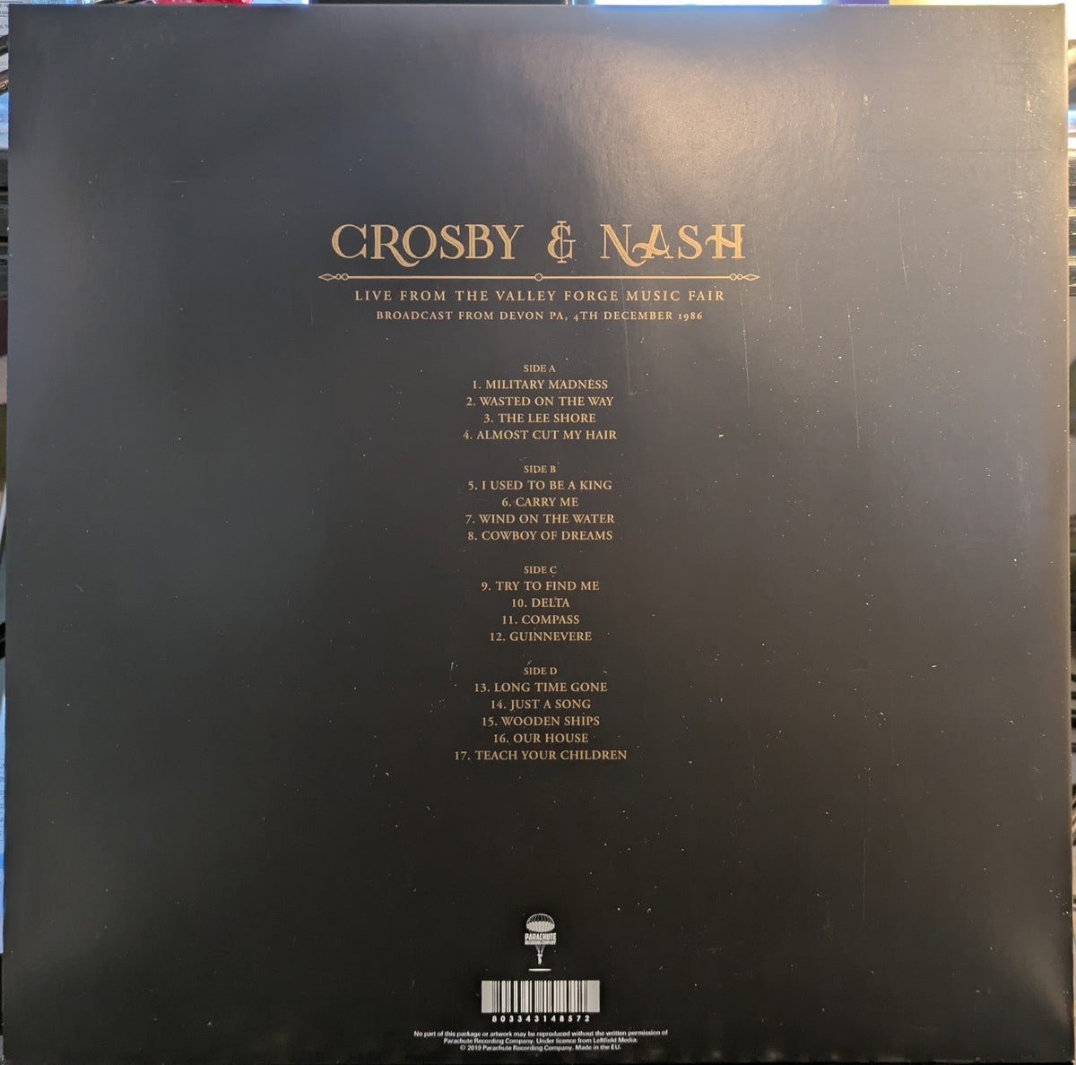 Crosby & Nash - Live From The Valley Forge Music Fair (VINYL) | Near Mint (NM) Near Mint (NM)-Music History