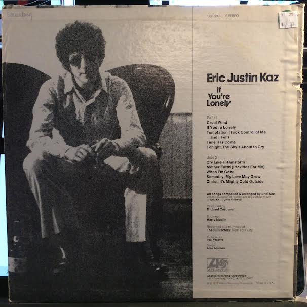 Eric Kaz - If You're Lonely (VINYL) | Near Mint- (NM-) Very Good Plus (VG+)-Music History