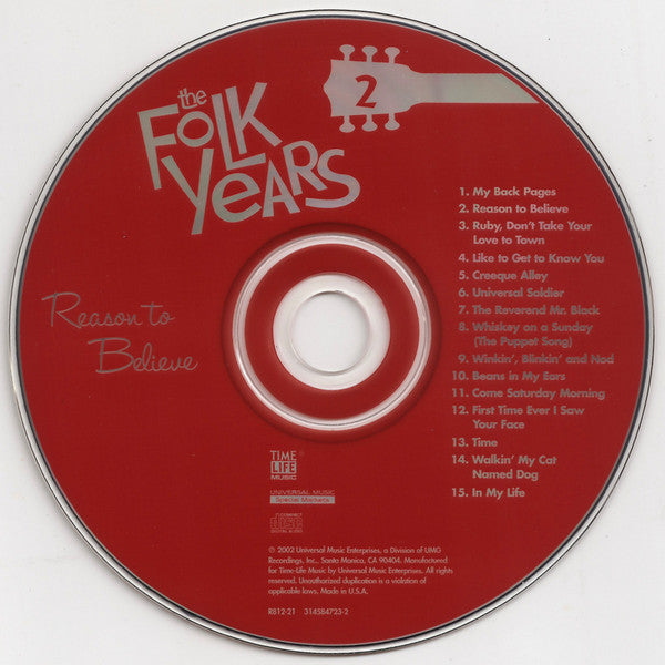 Various - The Folk Years Reason To Believe | Near Mint (NM) Near Mint (NM)-Music History