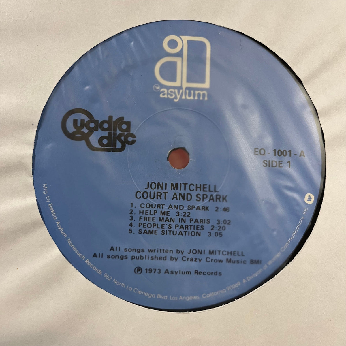 Joni Mitchell - Court And Spark *QUADRAPHONIC* | Near Mint (NM) Excellent (EX)-Music History