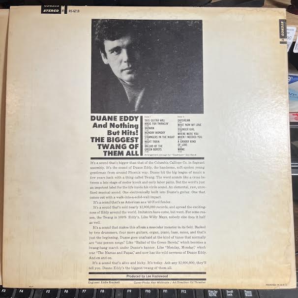 Duane Eddy - The Biggest Twang Of Them All (VINYL) | Near Mint (NM or M-)-Music History