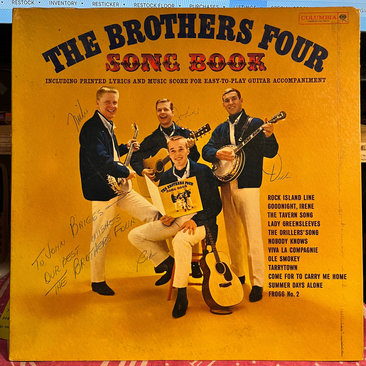 The Brothers Four - Song Book *SIGNED* | Near Mint (NM) Excellent (EX)-Music History