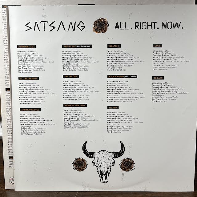 Satsang (2) - All. Right. Now. (ORANGE W/ BLACK SMOKE VINYL) | Near Mint (NM or M-)-Music History