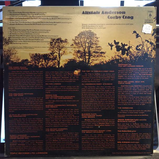 Alistair Anderson - Corby Crag (VINYL) | Near Mint (NM or M-)-Music History