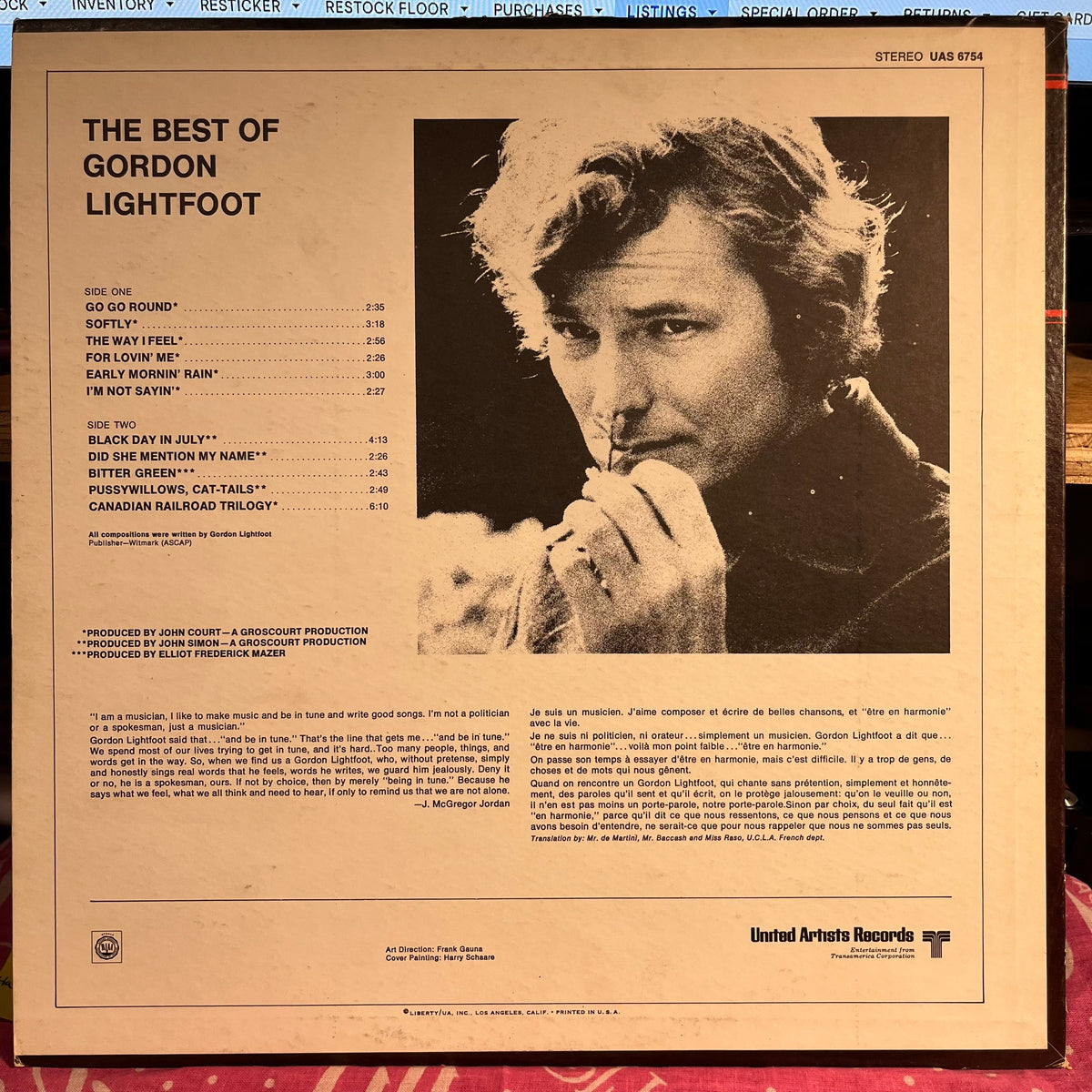 Gordon Lightfoot - The Best Of Gordon Lightfoot *K&S* | Near Mint (NM) Excellent (EX)-Music History