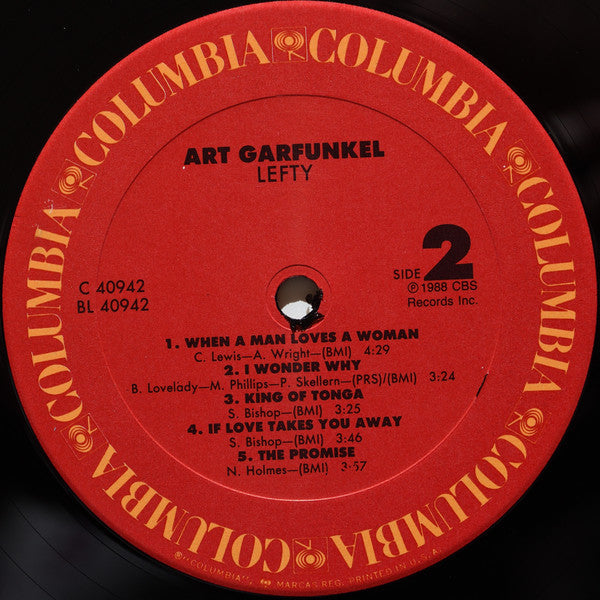 Art Garfunkel - Lefty | Near Mint (NM) Excellent (EX)-Music History