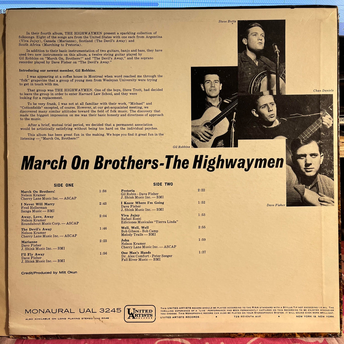 The Highwaymen - March On Brothers | Near Mint (NM) Excellent (EX)-Music History