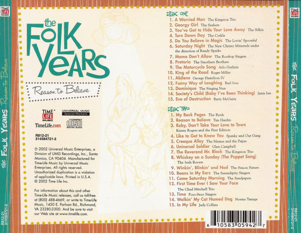 Various - The Folk Years Reason To Believe | Near Mint (NM) Near Mint (NM)-Music History
